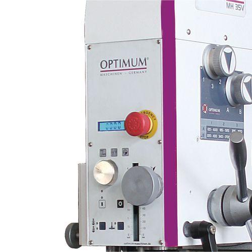 Прецизионный сверлильно-фрезерный станок OPTImill MH 35 G optimum maschinen фото Панель управления с удобной, грязезащитной и водостойкой мембранной клавиатурой